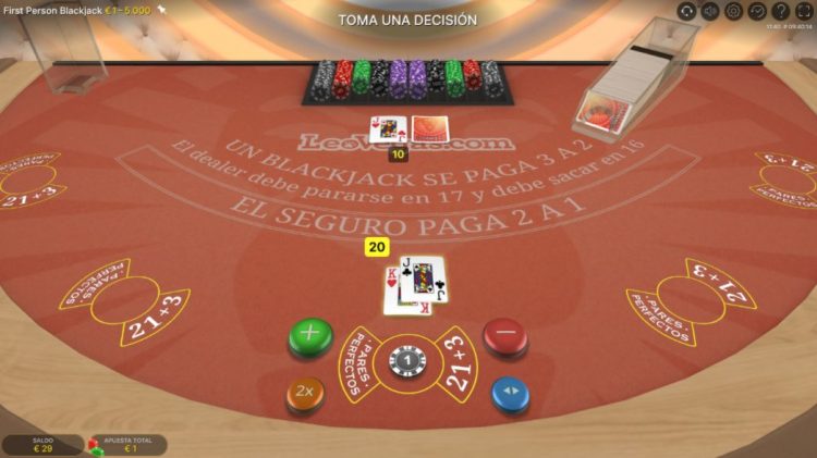 blackjack en el casino leovegas
