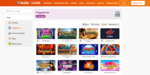 Catálogo de tragaperras de Luckia