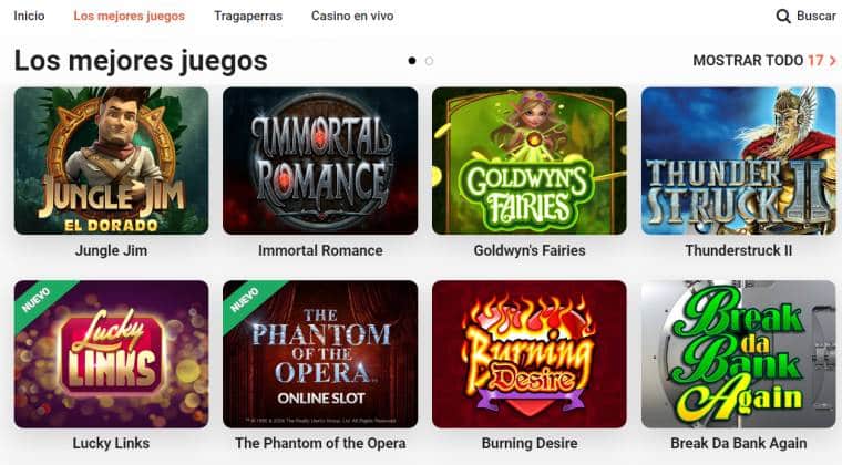 tragaperras en casino leovegas