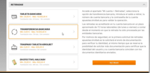 Métodos de retiro en Kirolbet