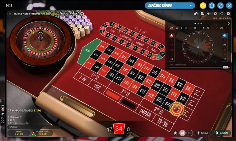 ruleta en casino con un deposito minimo de 5 euros