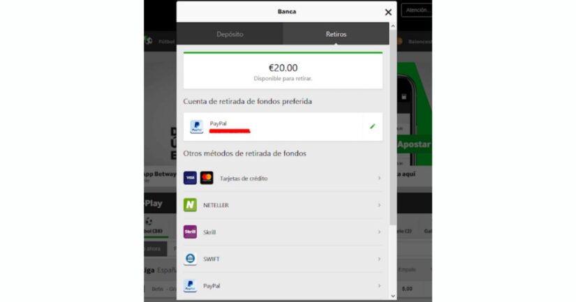 betway casino retiro inmediato