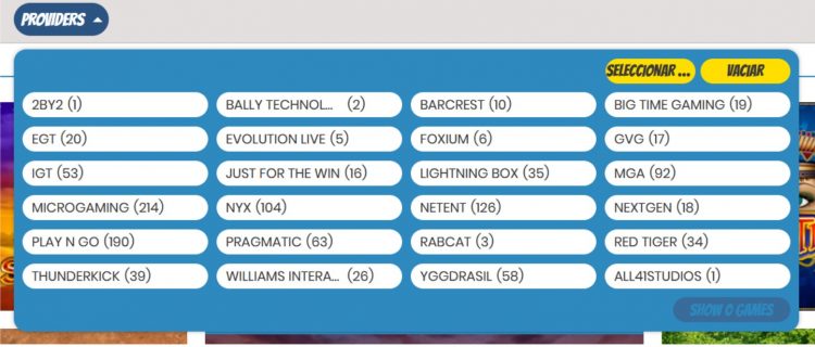 proveedores de juegos en el casino playjango