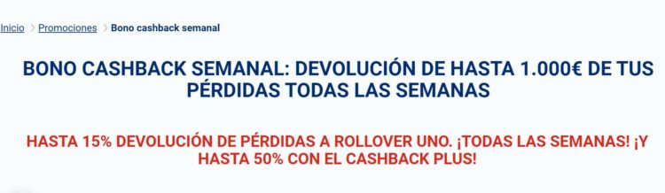 ejemplo bono de casino cashback