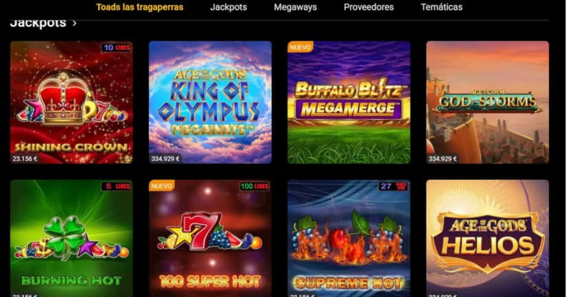 Juegos disponibles en Lordping Casino
