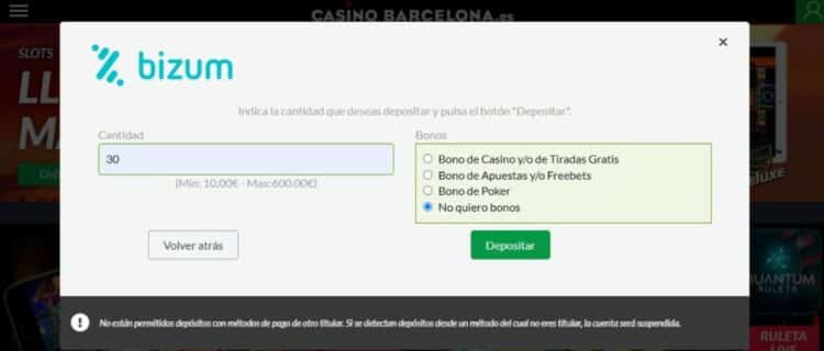casino con Bizum: Casino Barcelona