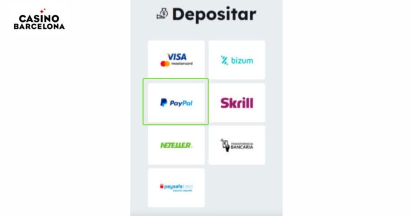 deposito con PayPal en casino Barcelona