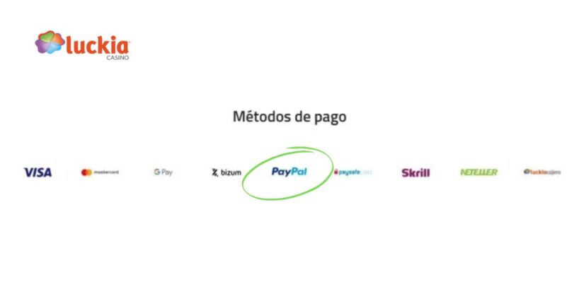 metodos de pago luckia incluyendo paypal