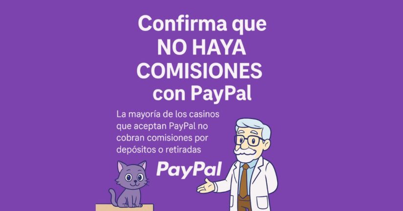 confirma que no haya comisiones con paypal