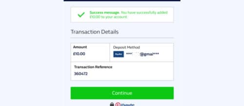 deposito confirmado en casino online