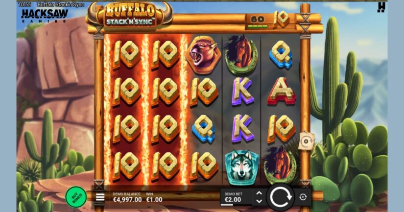 tragaperras Buffalo Stack 'n' Sync de Hacksaw gaming