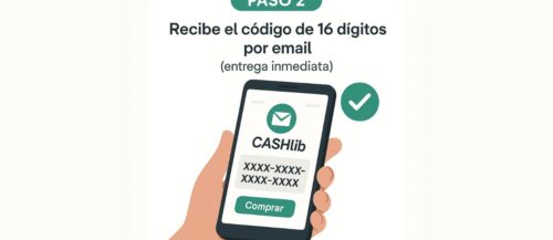 recepción del código de 16 dígitos de CASHlib