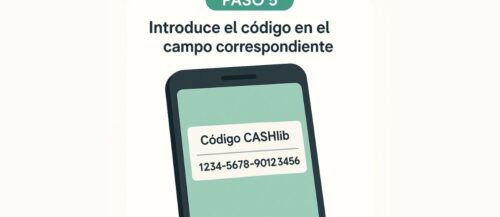 ingresa el código de CASHlib en el casino