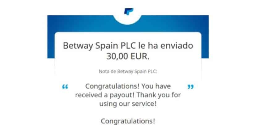 retiro de Betway casino