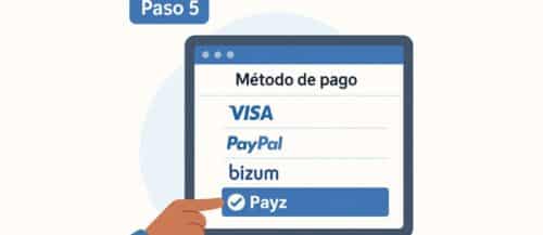 selecciona payz como método de pago